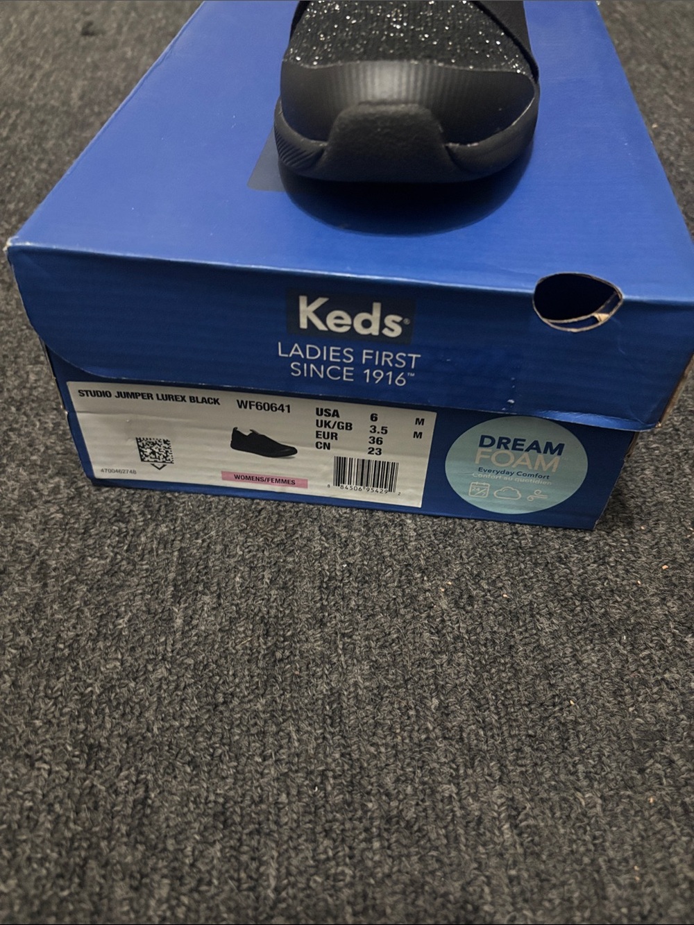 Keds Studio Jumper Lurex Slip-On Sparkle Sneakers in Black